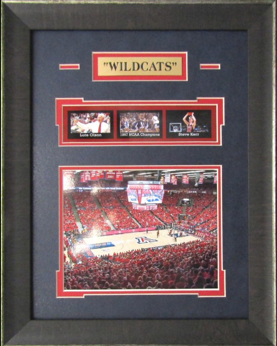 Arizona Wildcats McKale Memorial Center Framed Art 14.5" x 18.5" 4-Photograph Player Collage