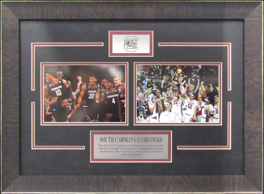 South Carolina Gamecocks Basketball 2017 Final Four Framed Art 16" x 21.5" 2-Photograph Collage