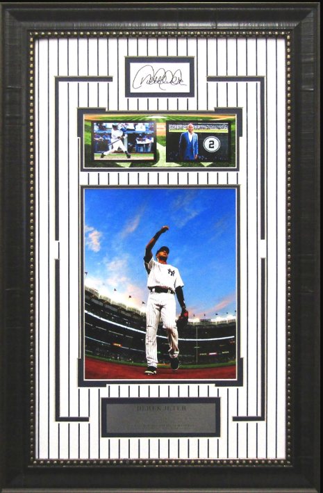 Derek Jeter New York Yankees Framed Art 16" x 24.5" 3-Photograph Collage with Facsimile Autographed Plate