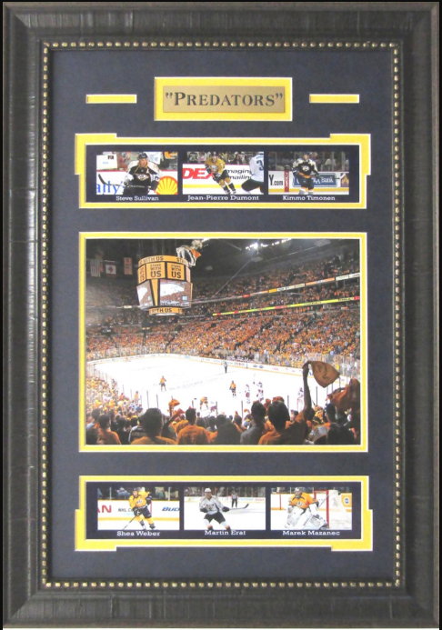 Nashville Predators 16" x 23" Framed Art 7-Photograph Player Collage