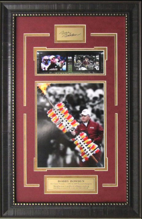 Bobby Bowden Florida State Seminoles Framed Art 16" x 25" 3-Photograph Collage with Facsimile Autographed Plate