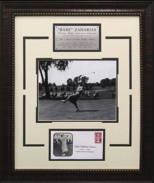 Mildred Babe Zaharias 20th Century's Greatest Woman Athlete Photograph Framed Art 19" x 23"