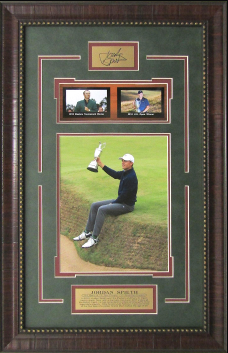 Jordan Spieth PGA Tour Framed Art 18" x 25" 3-Photo Collage with Facsimile Autographed Plate