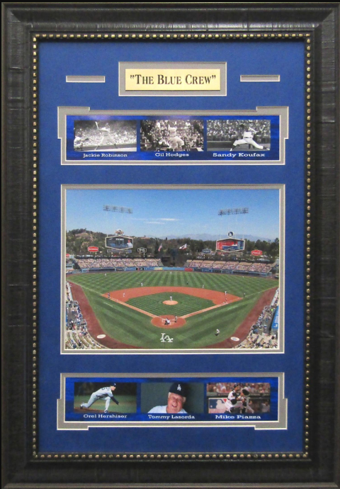 The Blue Crew Los Angeles Dodgers Framed Art 19" x 23" 7-Photograph Collage