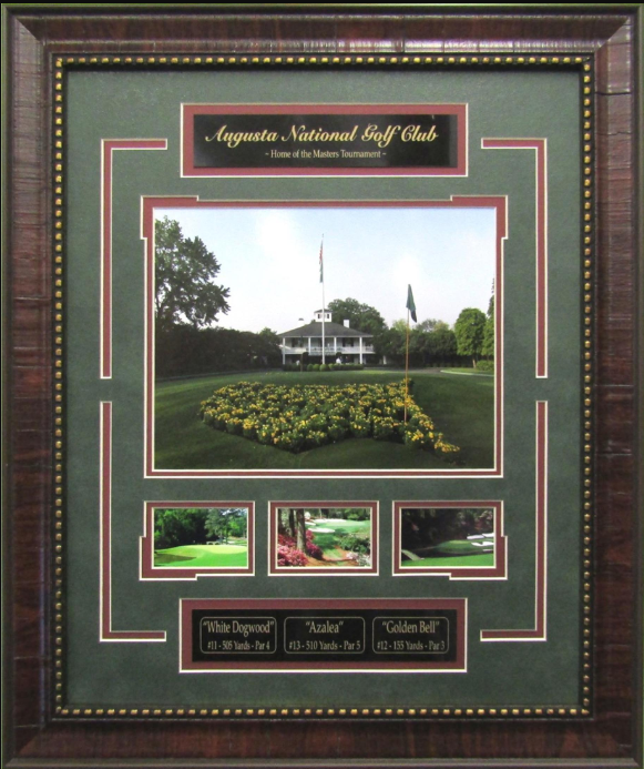 Augusta National Golf Club Home of the Masters 18" x 21.5" Framed Art 4-Photograph Collage