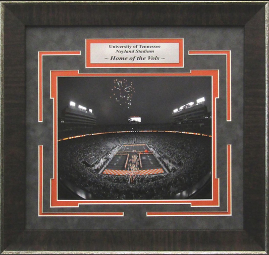 Home of the Vols University of Tennessee Volunteers Neyland Stadium Photograph Framed Art 15.5" x 16.5"