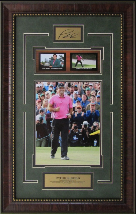 Patrick Reed 2018 Masters Champion Framed Art 16" x 29" 3-Photograph Collage with Facsimile Autographed Plate