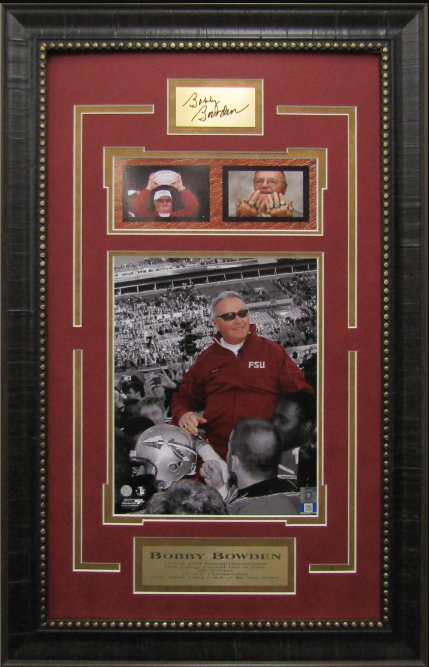 Bobby Bowden Florida State Seminoles Framed Art 16" x 25" 3-Photograph Collage with Facsimile Autographed Plate