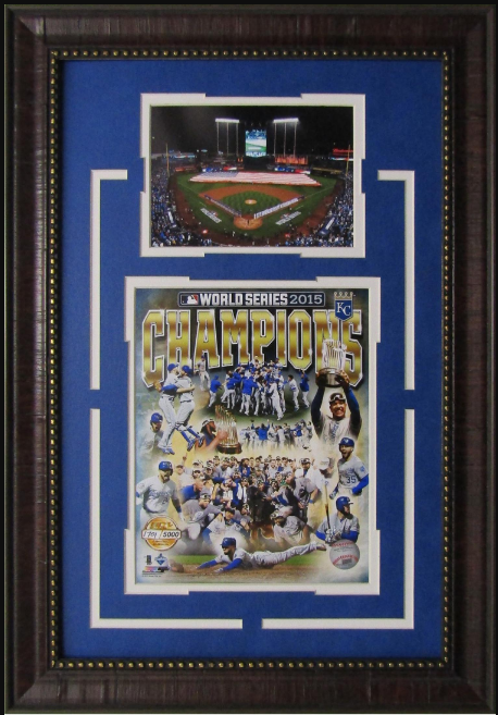 Kansas City Royals 2015 World Series Champions Framed Art 16" x 23" 2-Photograph Player Collage