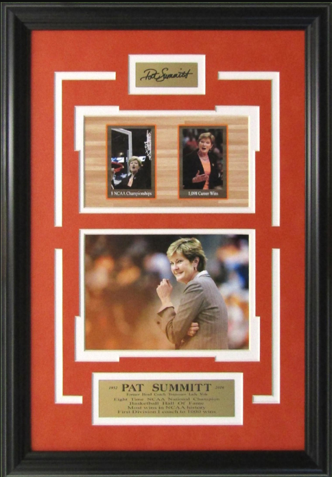 Pat Summitt Tennessee Volunteers Framed Art 13.5" x 19.5" 3-Photograph Collage with Facsimile Autographed Plate