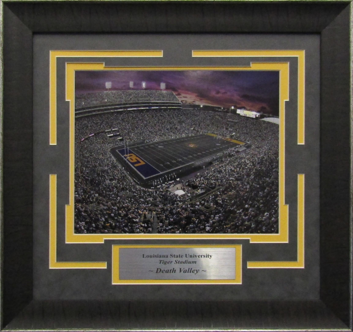 LSU Tigers Death Valley Tiger Stadium Photograph Framed Art 15.5" x 16.5"