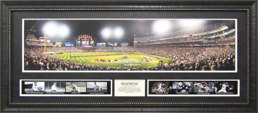 Chicago White Sox Guaranteed Rate Field Framed Art 19" x 43" 9-Photograph Player & Team History Collage