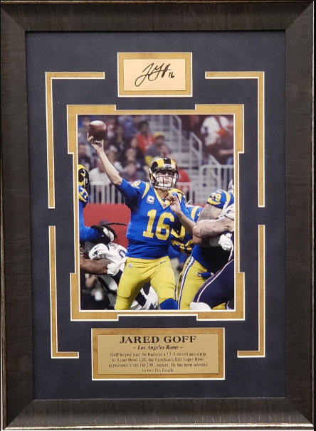 Jared Goff Los Angeles Rams Framed Art 15.5" x 21" Photograph with Facsimile Autographed Plate