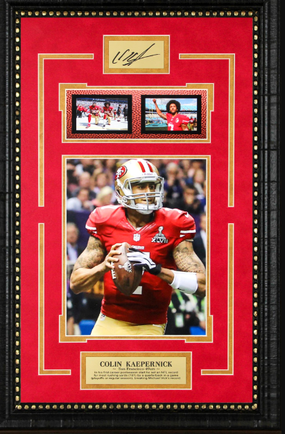 Colin Kaepernick San Francisco 49ers Framed Art 16" x 24.75" 3-Photograph Collage with Facsimile Autographed Plate