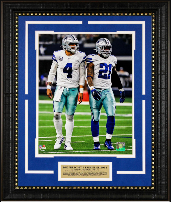 Dak Prescott & Ezekiel Elliott Dallas Cowboys Framed Art 19" x 23.5" Photograph