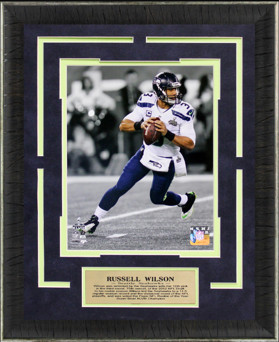 Russell Wilson Seattle Seahawks Framed Art 16" x 19.5" Photograph