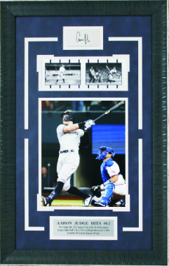 Aaron Judge Hits #62 New York Yankees Framed Art 15.5" x 24.25" 3-Photograph Collage with Facsimile Autographed Plate